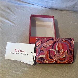 Trina Turk Multicolor Sea Anemone Wallet New With Tags